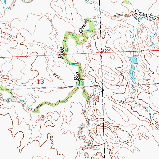 Topographic Map of Kimball Creek, SD