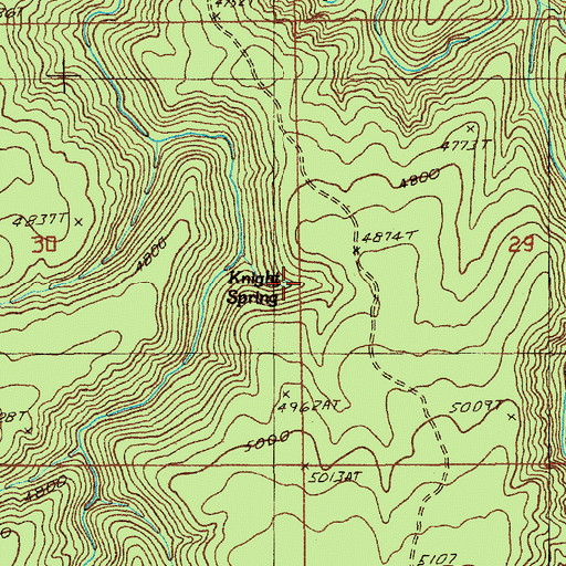 Topographic Map of Knight Spring, SD