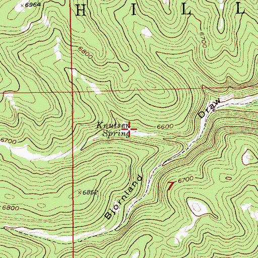 Topographic Map of Knutsen Spring, SD