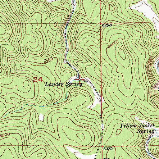 Topographic Map of Lander Spring, SD