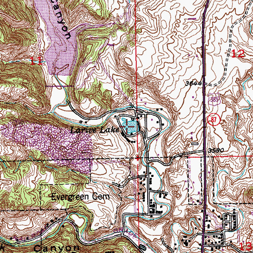 Topographic Map of Larive Lake, SD