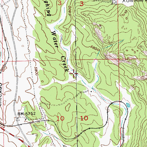 Topographic Map of Laughing Water Creek, SD
