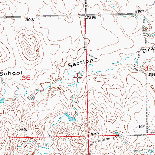 Topographic Map of Lauzon Gulch, SD