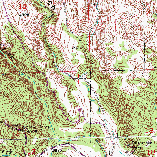 Topographic Map of Lead Draw, SD