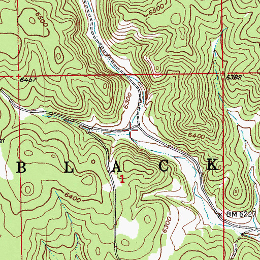Topographic Map of Lemming Draw, SD