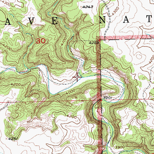 Topographic Map of Limestone Canyon, SD