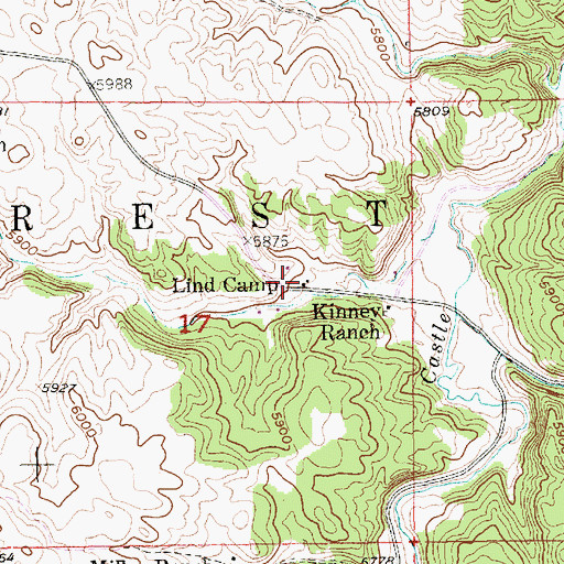 Topographic Map of Lind Camp, SD