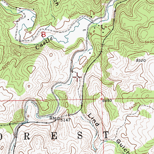 Topographic Map of Lind Gulch, SD