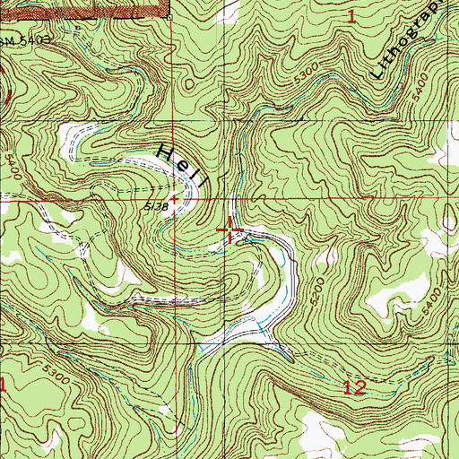 Topographic Map of Lithograph Canyon, SD