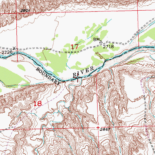Topographic Map of Tahca Okute Wakpa Cikala, SD