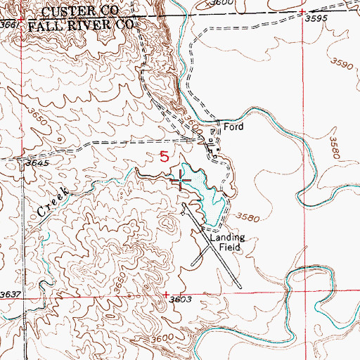 Topographic Map of Lone Tree Creek, SD
