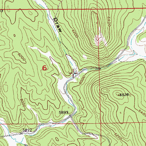 Topographic Map of Long Draw, SD