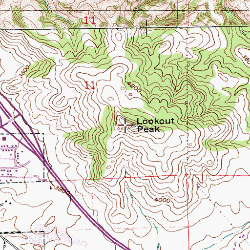 Topographic Map of Lookout Peak, SD