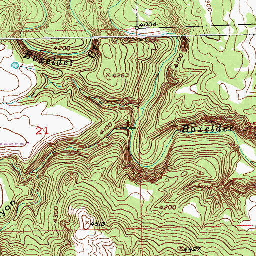 Topographic Map of Loveland Canyon, SD