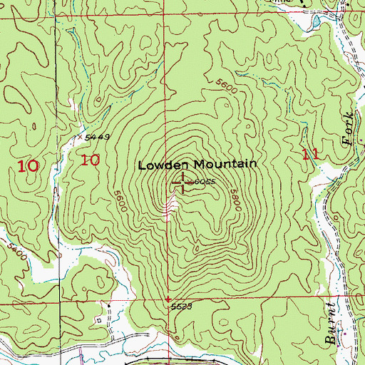 Topographic Map of Lowden Mountain, SD