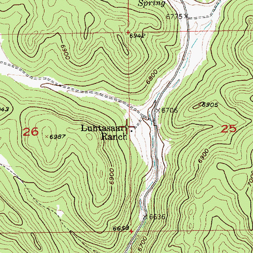 Topographic Map of Luhtasaari Ranch, SD