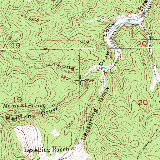 Topographic Map of Maitland Draw, SD