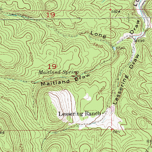 Topographic Map of Maitland Spring, SD