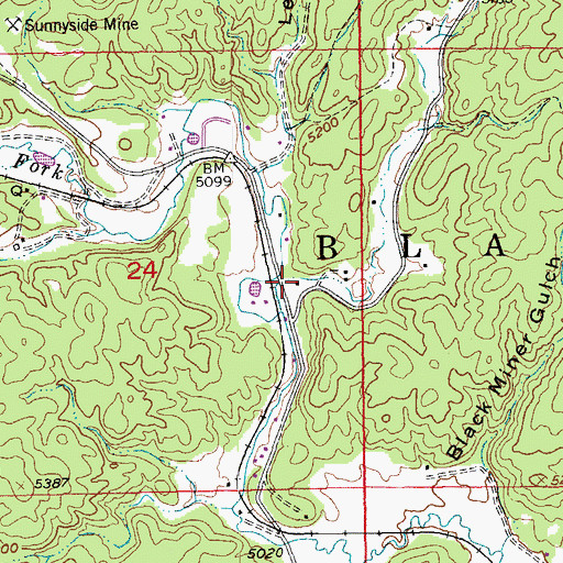 Topographic Map of Marshall Gulch, SD