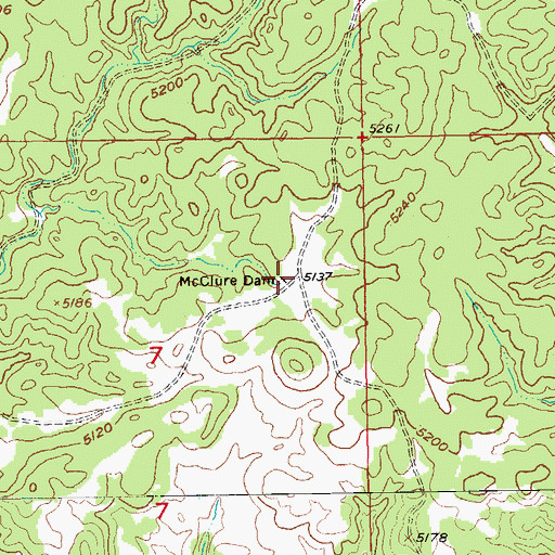 Topographic Map of McClure Dam, SD