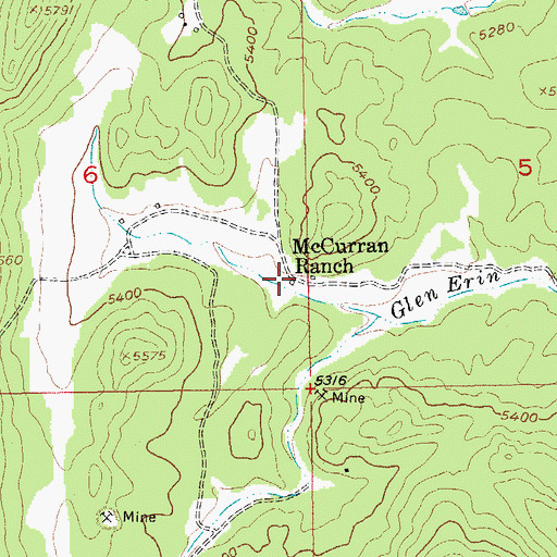 Topographic Map of McCurran Ranch, SD