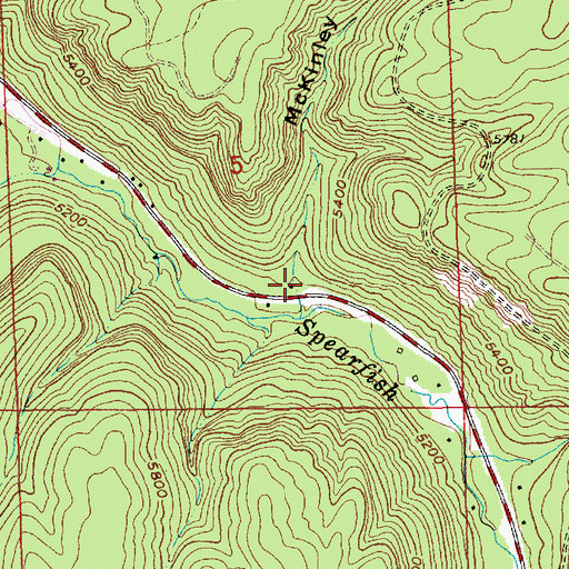 Topographic Map of McKinley Gulch, SD