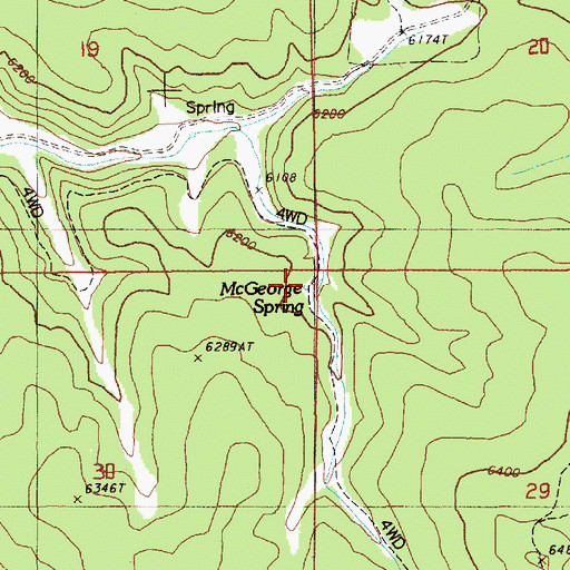 Topographic Map of Me George Spring, SD