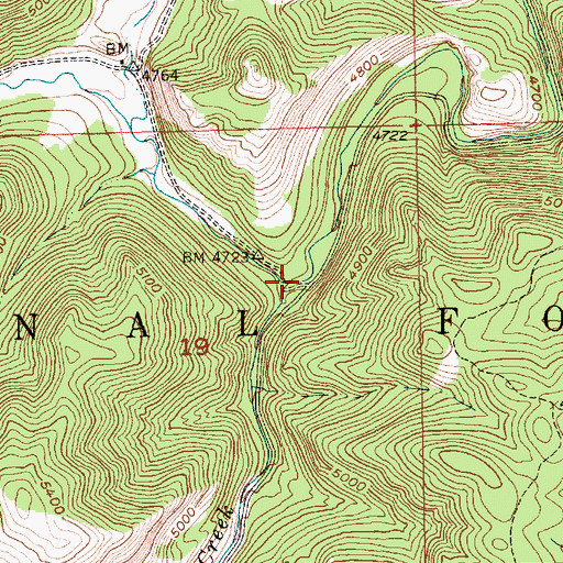 Topographic Map of Meadow Creek, SD