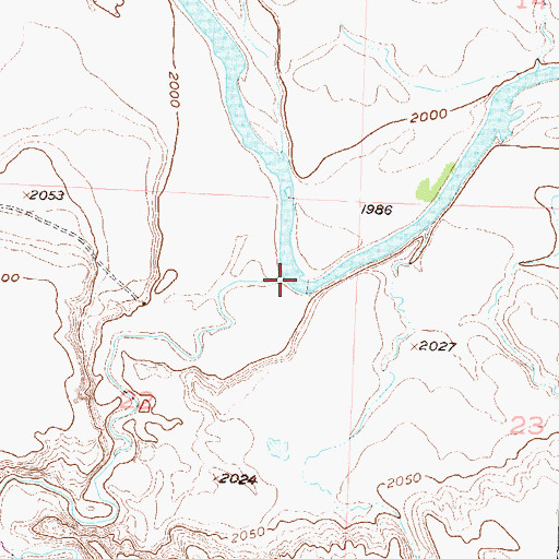 Topographic Map of Meadow Creek, SD