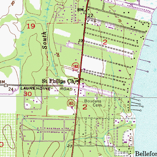Topographic Map of Saint Philips Church, AL
