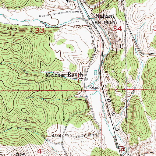 Topographic Map of Melcher Ranch, SD