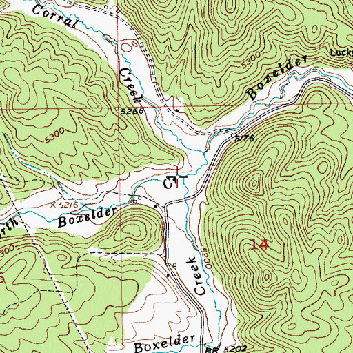 Topographic Map of Middle Boxelder Creek, SD