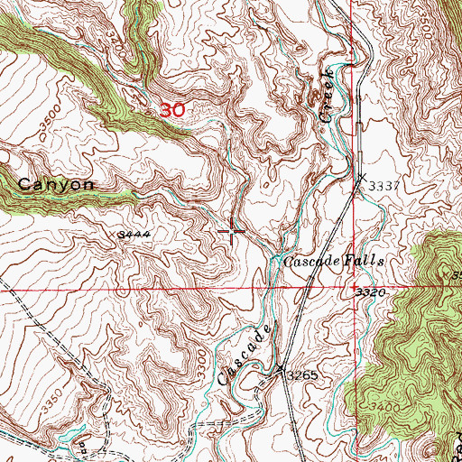 Topographic Map of Mike Canyon, SD