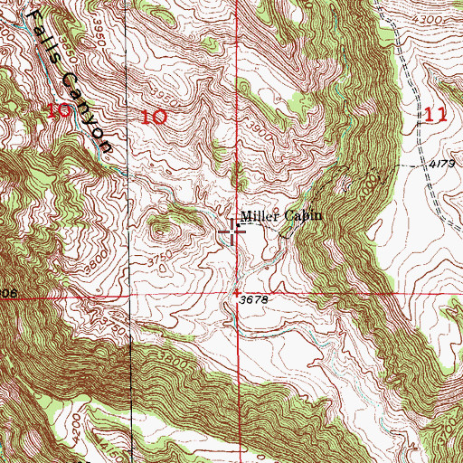 Topographic Map of Miller Cabin, SD