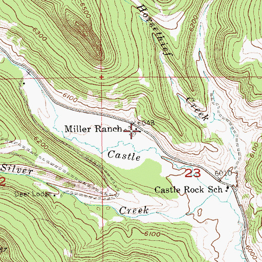 Topographic Map of Miller Ranch, SD