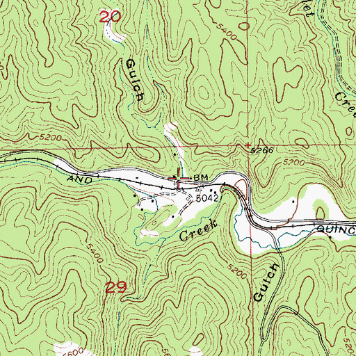 Topographic Map of Minnesota Gulch, SD