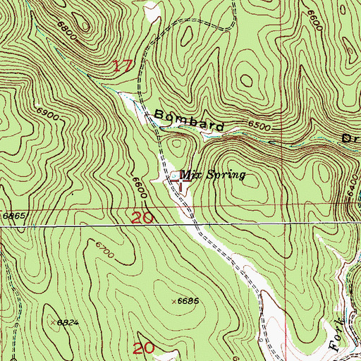 Topographic Map of Mix Spring, SD