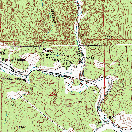 Topographic Map of Moonshine Gulch, SD