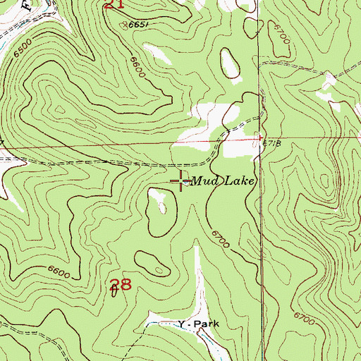 Topographic Map of Mud Lake, SD
