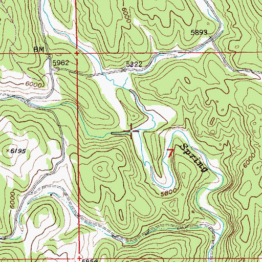 Topographic Map of Negro Creek, SD