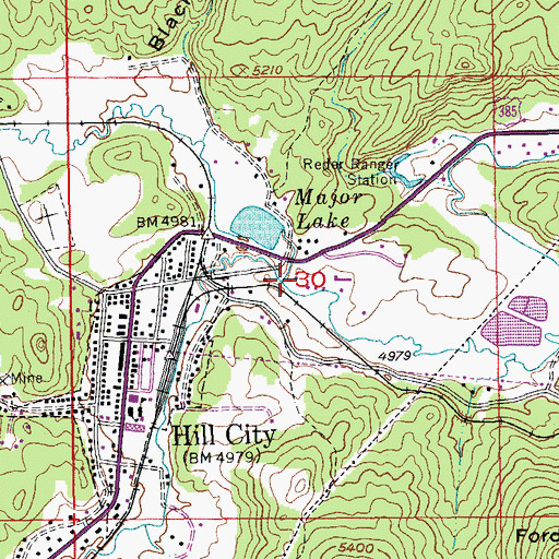 Topographic Map of Newton Fork, SD