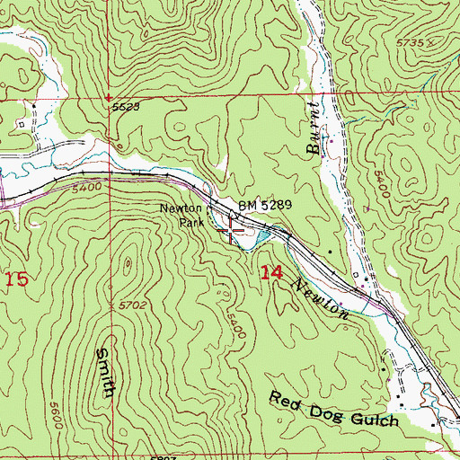Topographic Map of Newton Park, SD