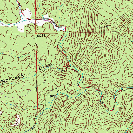 Topographic Map of Norbeck Draw, SD