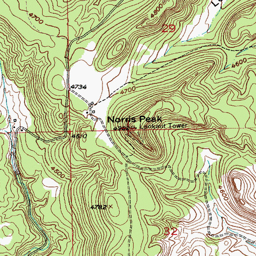 Topographic Map of Norris Peak, SD