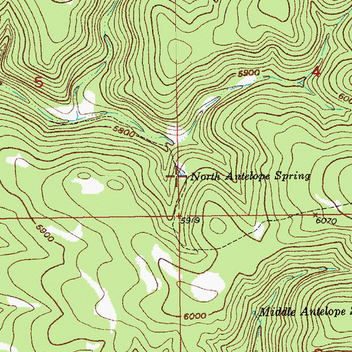 Topographic Map of North Antelope Spring, SD