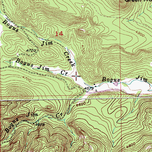 Topographic Map of North Bogus Jim Creek, SD