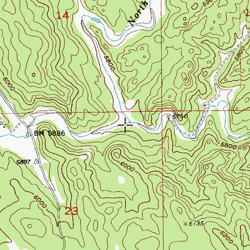 Topographic Map of North Fork French Creek, SD