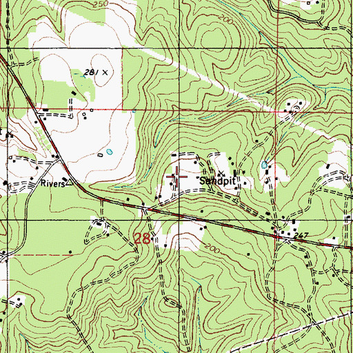 Topographic Map of Saint Theresa School, AL