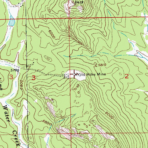 Topographic Map of Old Mike Mine, SD