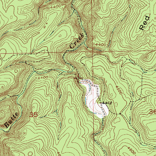 Topographic Map of Park Creek, SD